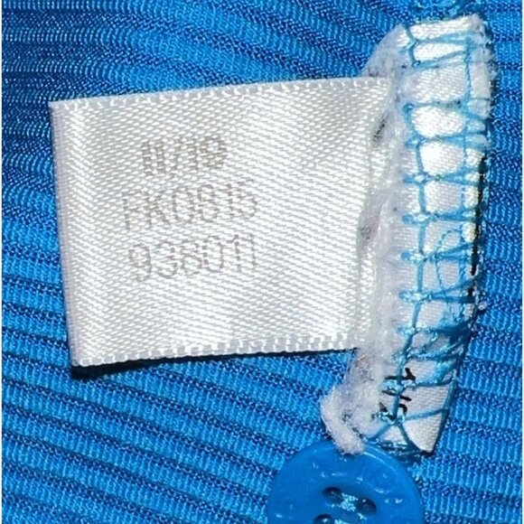 Adidas Prime blue Polo Shirt Ribbed Men’s Sz XL Aqua Blue - Picture 12 of 13